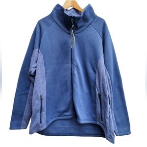 Columbia Blue‎ Fleece Lined Jacket Zip Up Pockets Mock Neck Women's Plus Size 2X